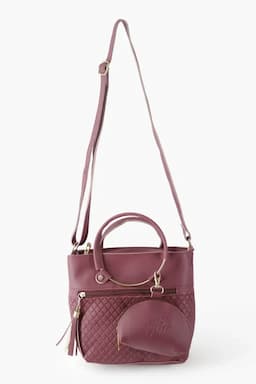 Solid Sling Bag with Pouch for Women & Girls 013466MAR