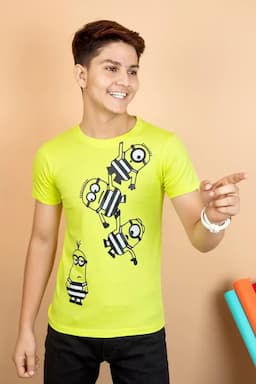 Graphic Print Cotton T-shirt for Boy 01349856YRSLIMYEL
