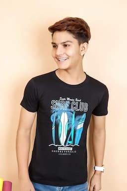 Graphic Print Cotton T-shirt for Boy 013507910YRSBLA