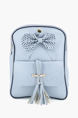 Women's Fashion Cute Small Backpack with tassels 013722STEBLU
