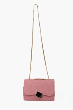 Solid Fitting Chain Sling Bag for Girls 013832DARPIN