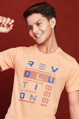 Boy's Printed Cotton T-shirt  01393834YRSLIGORA