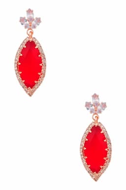 Elegant Marquise Crystal Dangle Earrings for Girls & Women 013951RED1