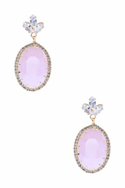 Oval Shape Dangle Earrings for Girls & Women 013952LIGPIN1