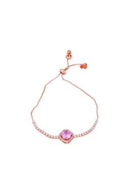 Elegant Cushion-Cut Stone Adjustable Bracelet for Girls & Women 013965LIGPINFRE1