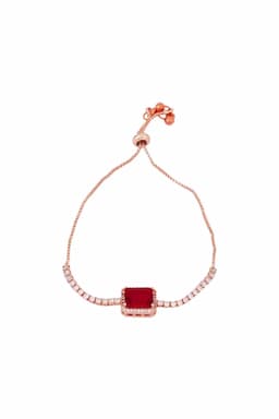 Elegant Square-Cut Stone Adjustable Bracelet for Girls & Women 013966MARFRE1