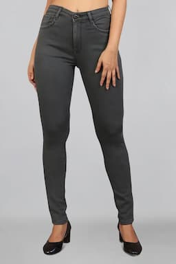 Cotton Lycra Blend Clean Look Jean for Women 01424734DARGRE