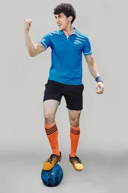 Men's Cotton Slim Fit Polo T-shirt 01428238BLU