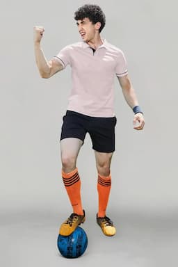 Men's Cotton Slim Fit Polo T-shirt 01428238PEA