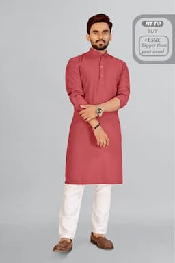 Cotton Rayon Dobby Kurta for Men 014299MDUSPIN