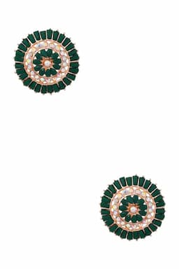 Gold Plated Flower Design Stud Earrings for Girls & Women 014384DARGRE1