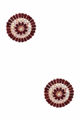 Gold Plated Flower Design Stud Earrings for Girls & Women 014384MAR1