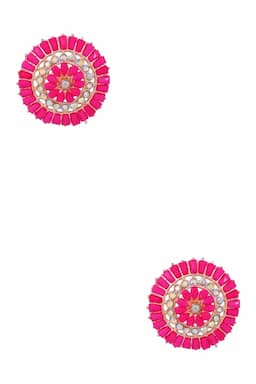 Gold Plated Flower Design Stud Earrings for Girls & Women 014384PIN1