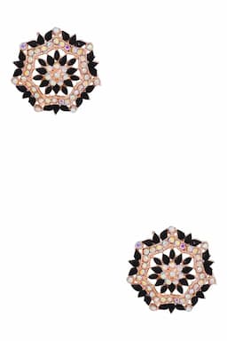 Classy Floral Stud Earrings for Girls & Women 014386BLA1