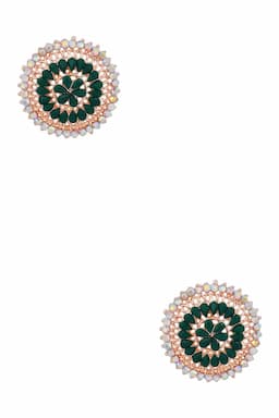 Gold Plated Floral Stud Earrings for Women 014389DARCYA1