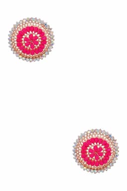 Gold Plated Floral Stud Earrings for Women 014389PIN1