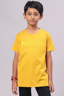 Boy's Typographic Print T-shirt   0144571112YRSMUS