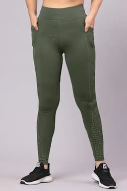 Women's Cotton Lycra Blend Solid Track Pant 0146802XLGRE2