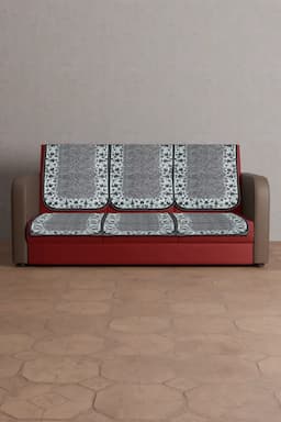 Cotton Embroidery Sofa Cover - Pack of 1 014695COTDARGRE