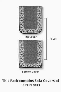 Cotton Embroidery Sofa Cover - Pack of 1 014695COTMAG