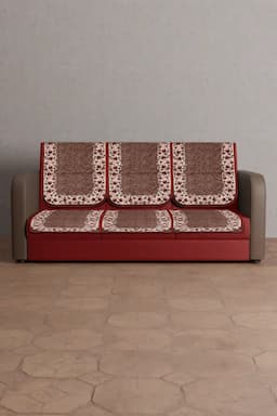 Cotton Embroidery Sofa Cover - Pack of 1 014695COTMAR