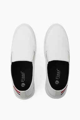 Solid Slip-on Casual Shoes for Men 0147287WHI
