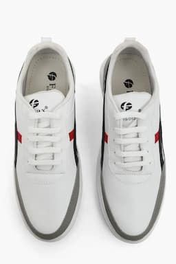 Men's Lace-Up Casual Sneakers 0147329WHI