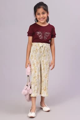Girl's Nylon Printed Palazzo (2 - 17 Yrs) 014735MUS45YRS