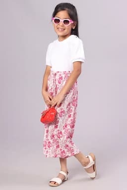 Girl's Nylon Printed Palazzo (2 - 17 Yrs) 014735PIN67YRS