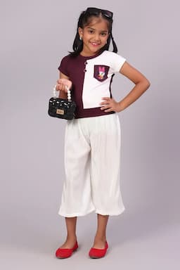 Girl's Nylon Solid Palazzos (2 - 17 Yrs) 014749WHI45YRS