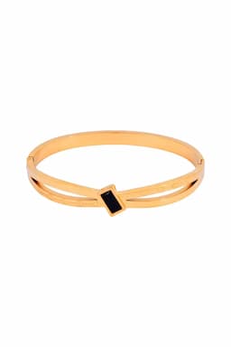 Alloy Gold Plated Emerald Stone Bracelet for Women 014840GOLFRE1