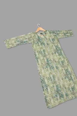 Cotton Printed Kurti For Women 015113XXLGRE