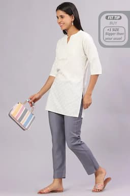 Polyester Solid Kurti Pant for Women 0151783XLDARGRA