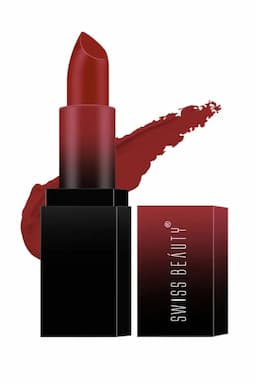 Swiss Beauty HD Matte Pigmented Lipstick - 3.5gm (Pop Red 11)  015229POPRED113.5GM