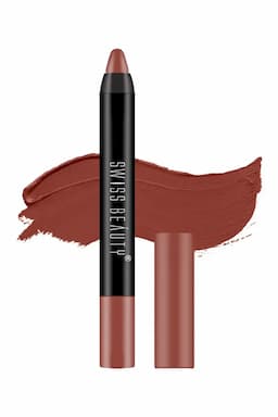 Swiss Beauty Stay On Matte Crayon Lipstick - 3gm (Shade 19, Artist Nude) 015231ARTNUD193GM