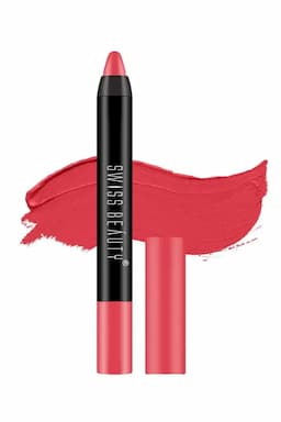Swiss Beauty Stay On Matte Crayon Lipstick - 3gm (Shade 10, Pink Up) 015231PINUP103GM