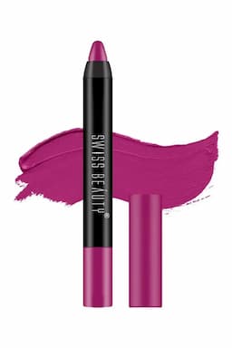Swiss Beauty Stay On Matte Crayon Lipstick - 3gm (Shade 8, Plum Pick) 015231PLUPIC83GM