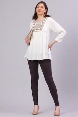 Cotton Lycra Solid Leggings for Women 015288LSTEGRE
