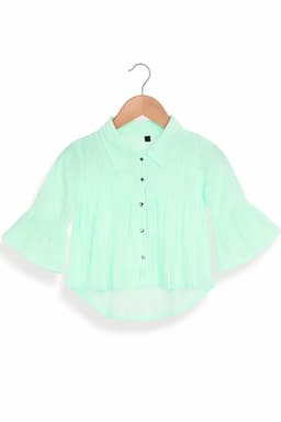 Georgette Striped Tops for Girls 0153251011YRSGRE