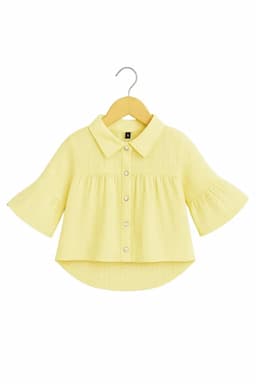 Georgette Striped Tops for Girls 0153251011YRSYEL