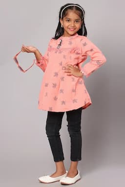 Girl's Polyester Printed Top (4 - 17 Yrs) 01532767YRSPIN
