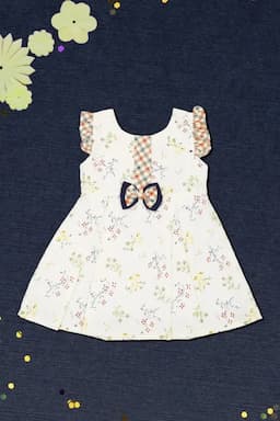 Baby Girl's Cotton Printed Frock  015345YEL36M