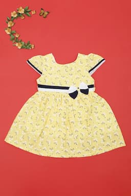 Baby Girl's Fit and Flare Dress  015348YEL36M