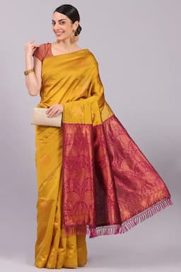 Art Silk Woven Design Saree with Blouse for Women 015607MAGFRESIZ