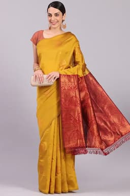 Art Silk Woven Design Saree with Blouse for Women 015607MARFRESIZ