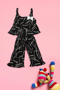 Baby Girl's Printed Jumpsuit  016314BLA612