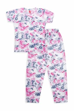 Girl's Polyester Tie & Dye Pyjama Set 016514PIN151YRS
