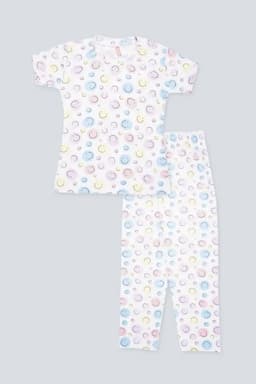 Girl's Polyester Conversational Printed Pyjama Set  016518PEA56YRS2