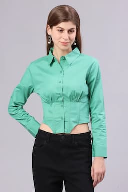 Cotton Corset Style Top for Women 016718XLGRE