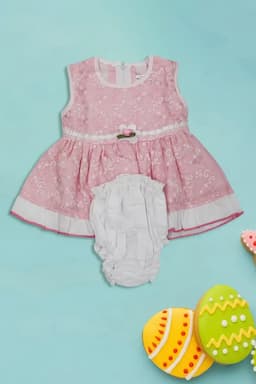 Embroidered Frock with Panty for Baby Girl (2-Pcs Set) 016844BABPIN01M
